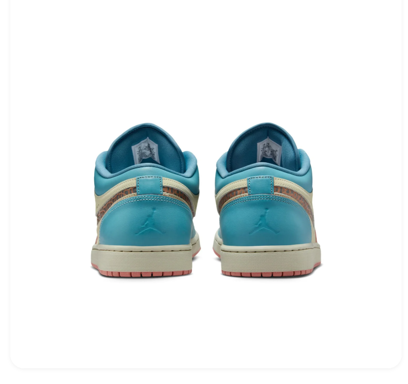 Air Jordan 1 Low SE 'Celestial' Cerulean Blue, Cream & Pink Bloom Sneakers (WMNS)