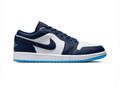 Air Jordan 1 Low 'Midnight Navy' Dark Blue & White Sneakers