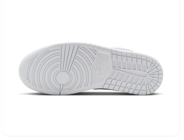 Air Jordan 1 Low 'White' Cutout Swoosh All White Sneakers