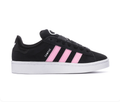 Adidas Campus 00s 'Core Black & Clear Pink' Black Suede, Pink 3-Stripes, Oval Trefoil Badge, CAMPUS Lettering, Black Heel Tab & White Cupsole Retro Y2K Lifestyle Sneakers