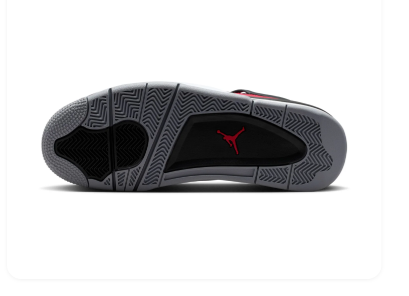 Air Jordan 4 Retro 'Toro Bravo' Fire Red Black & Grey Sneakers