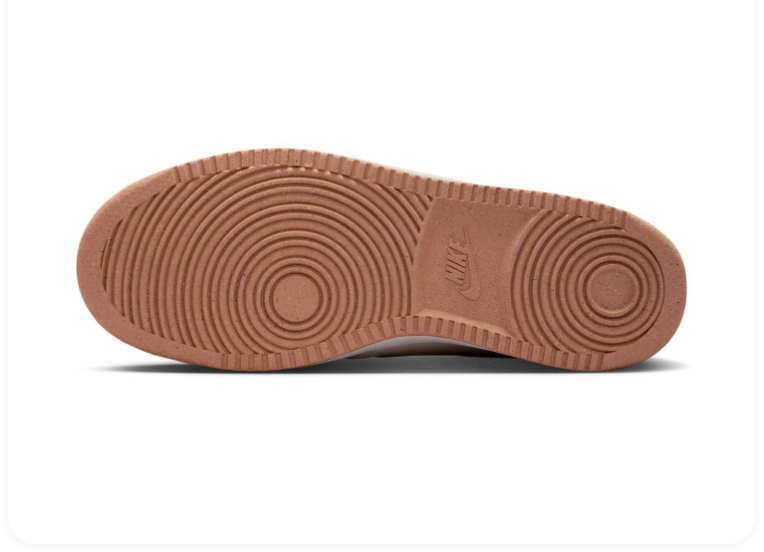 Nike Court Vision Low 'Sail & Red Stardust' Cream Leather Rose Gold Swoosh & Blush Outsole Feminine Luxury Sneakers