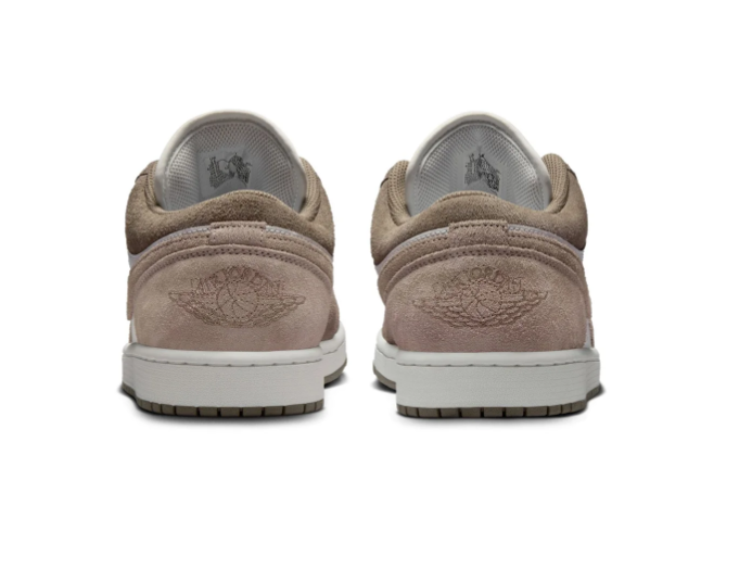Air Jordan 1 Low 'Latte' Brown Suede & White Sneakers