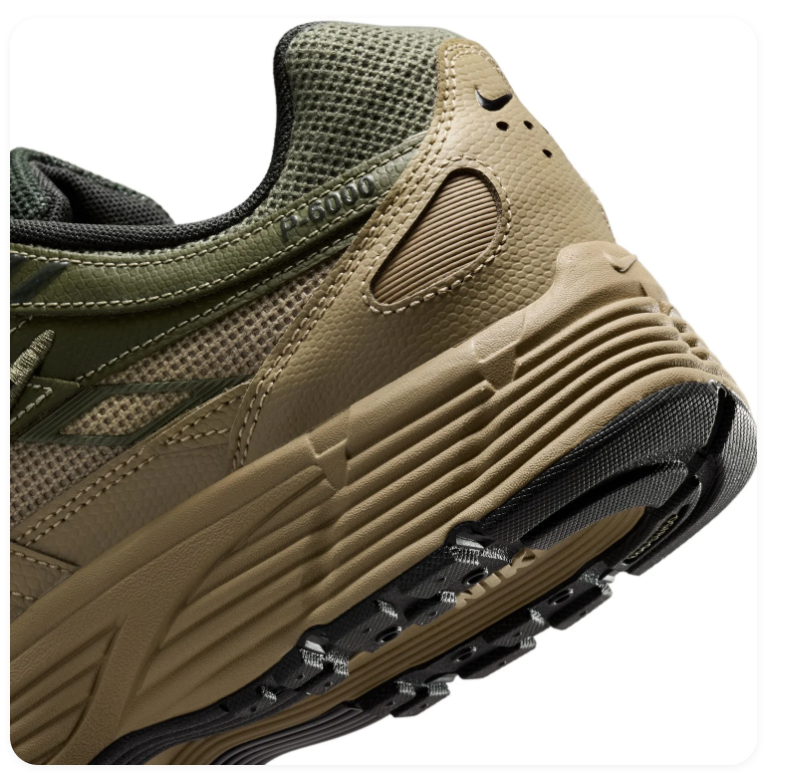 Nike P-6000 'Neutral Olive' Olive Green & Khaki Retro Running Sneakers