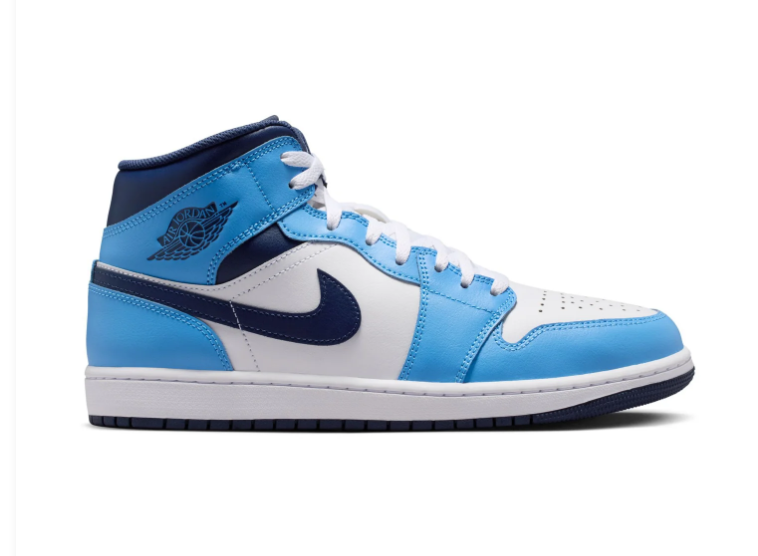 Air Jordan 1 Mid 'UNC' University Blue Sneakers
