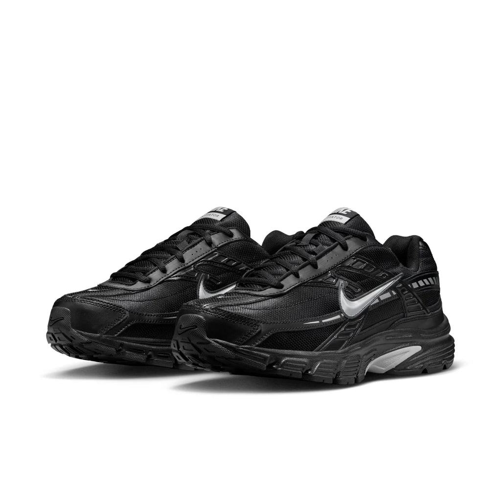 Nike Initiator 'Triple Black' Black & Silver Retro Running Sneakers