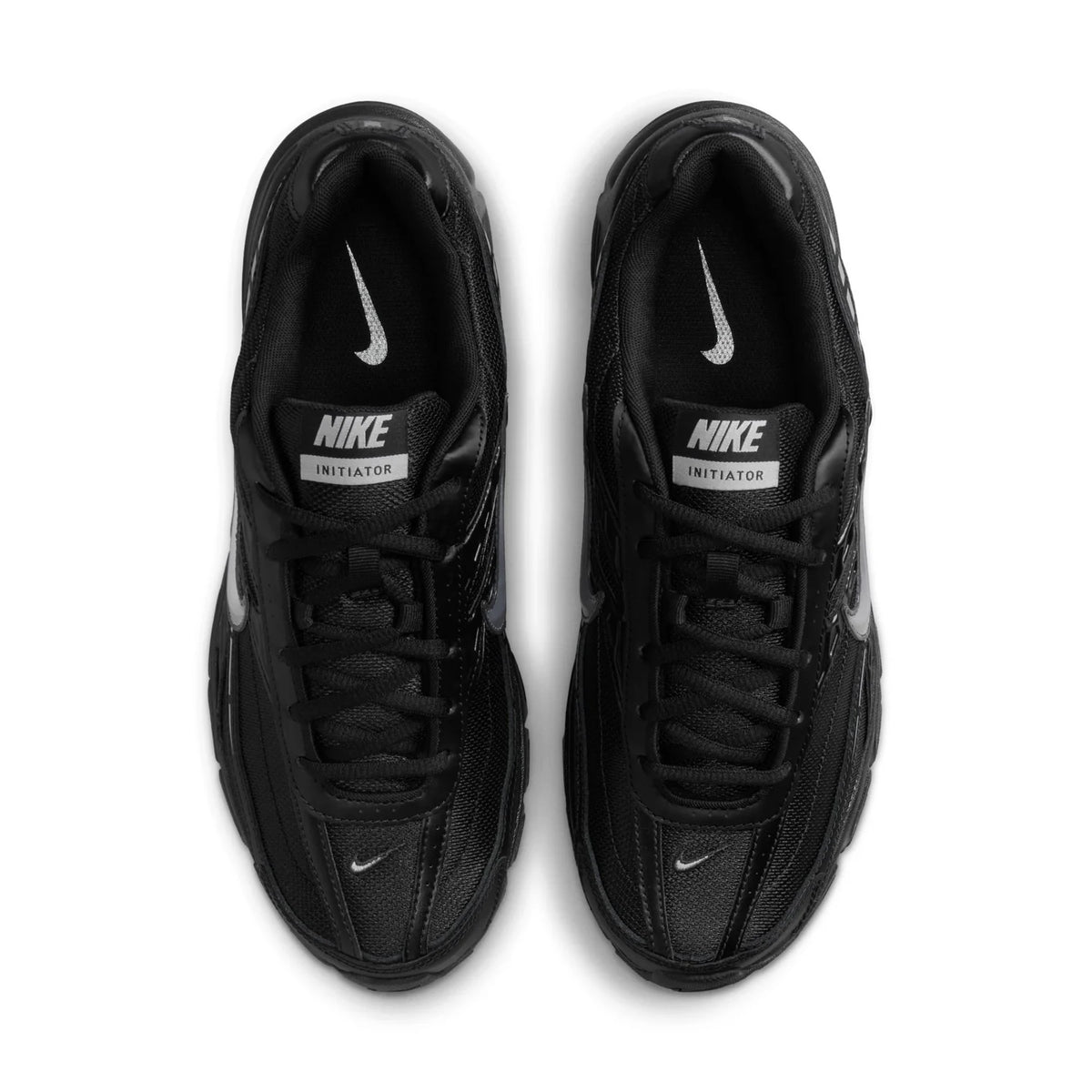 Nike Initiator 'Triple Black' Black & Silver Retro Running Sneakers