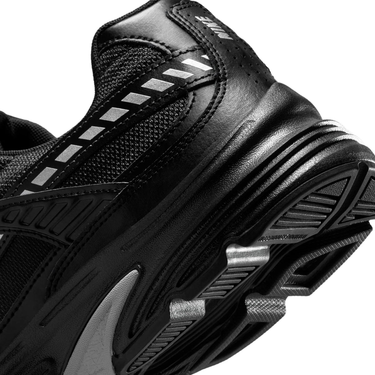 Nike Initiator 'Triple Black' Black & Silver Retro Running Sneakers