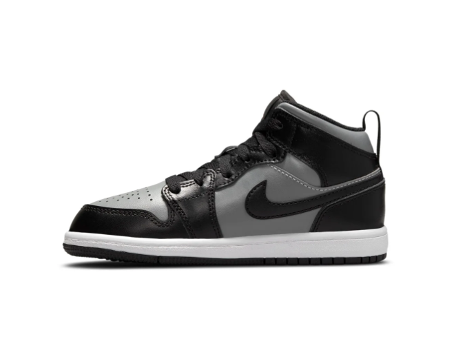 Air Jordan 1 Mid 'Shadow' Black Grey & Red Sneakers