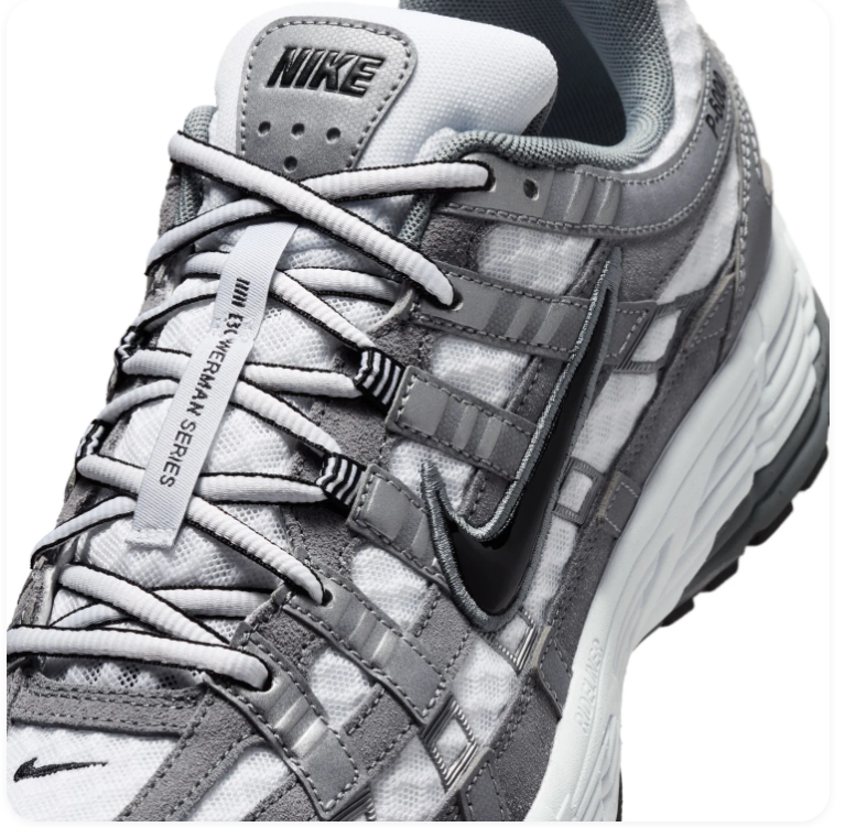Nike P-6000 'Cool Grey' White & Grey Retro Running Sneakers
