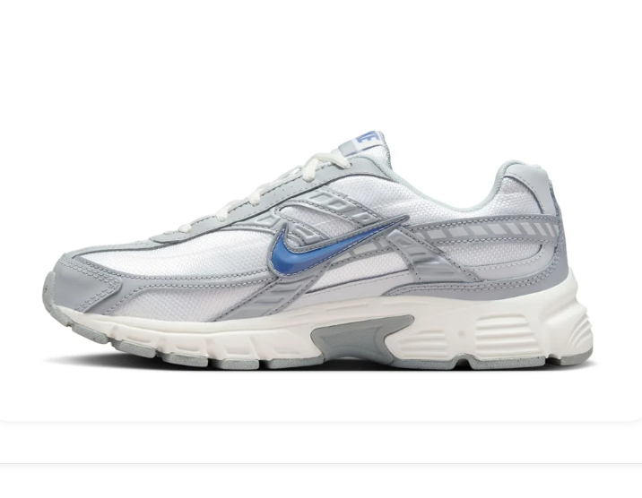 Nike Initiator 'White, Silver & Blue' White Mesh & Silver Reflective Y2K Retro Running Sneakers