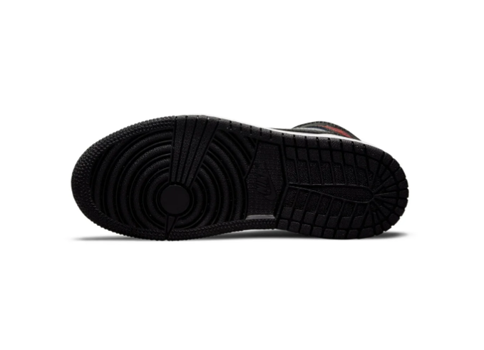 Air Jordan 1 Mid 'Shadow' Black Grey & Red Sneakers