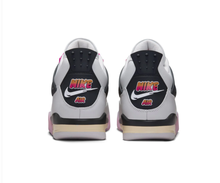 Air Jordan 4 Retro SE 'Pink Blast' White Pink & Fuchsia Sneakers