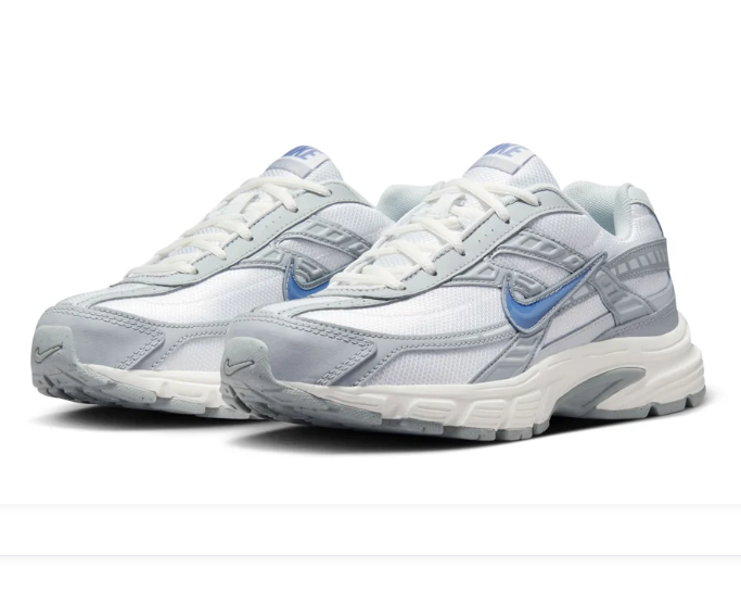 Nike Initiator 'White, Silver & Blue' White Mesh & Silver Reflective Y2K Retro Running Sneakers