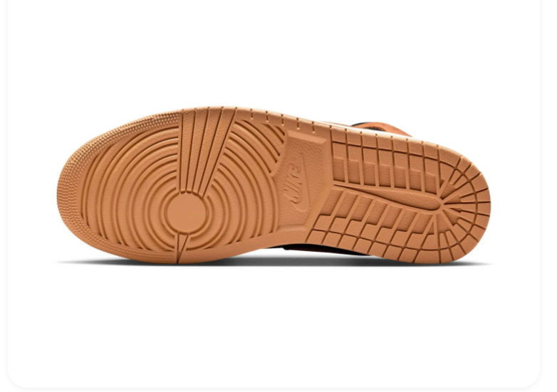Air Jordan 1 Mid 'Wheat' Black & Tan Brown Sneakers