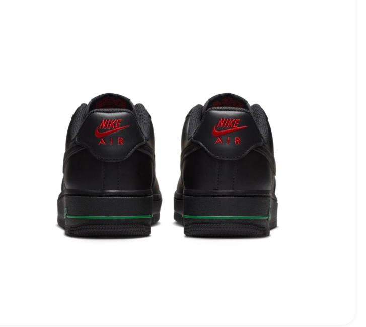 Nike Air Force 1 Low '07 'Rose' Black Leather & Red Rose Graphic Special Edition Sneakers