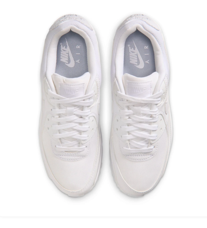 Nike Air Max 90 'Triple White' All-White Classic Air Cushion Sneakers