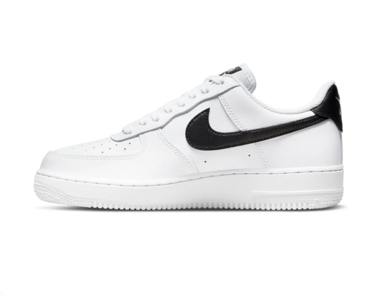 Nike Air Force 1 Low '07 'White & Black' White Leather Black Swoosh Classic Sneakers