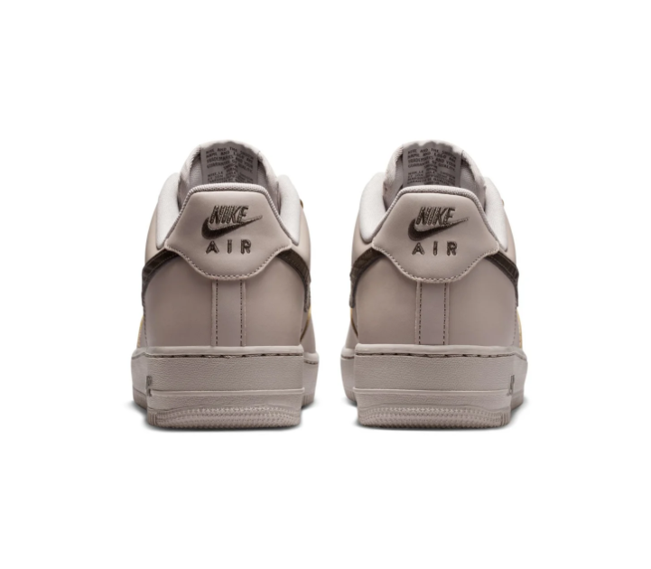 Nike Air Force 1 Low '07 'Moon Fossil & Baroque Brown' Light Stone Leather, Baroque Brown Swoosh & Tonal Earth-Tone AF1 Sneakers