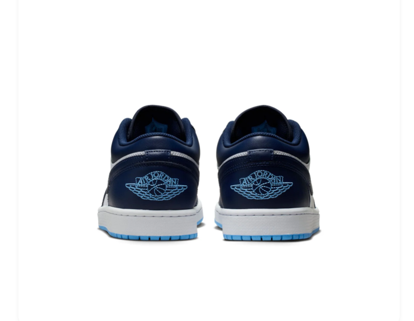Air Jordan 1 Low 'Midnight Navy' Dark Blue & White Sneakers