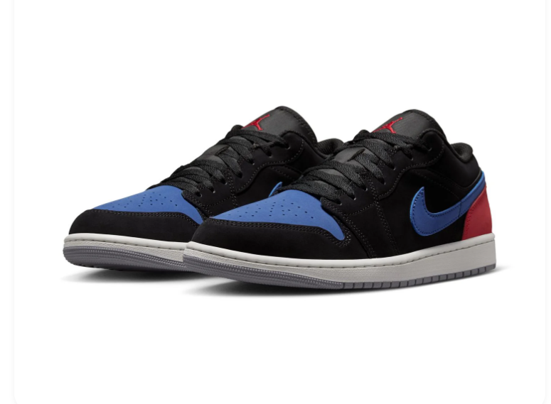 Air Jordan 1 Low 'Top 3' Black Royal Blue & Red Sneakers