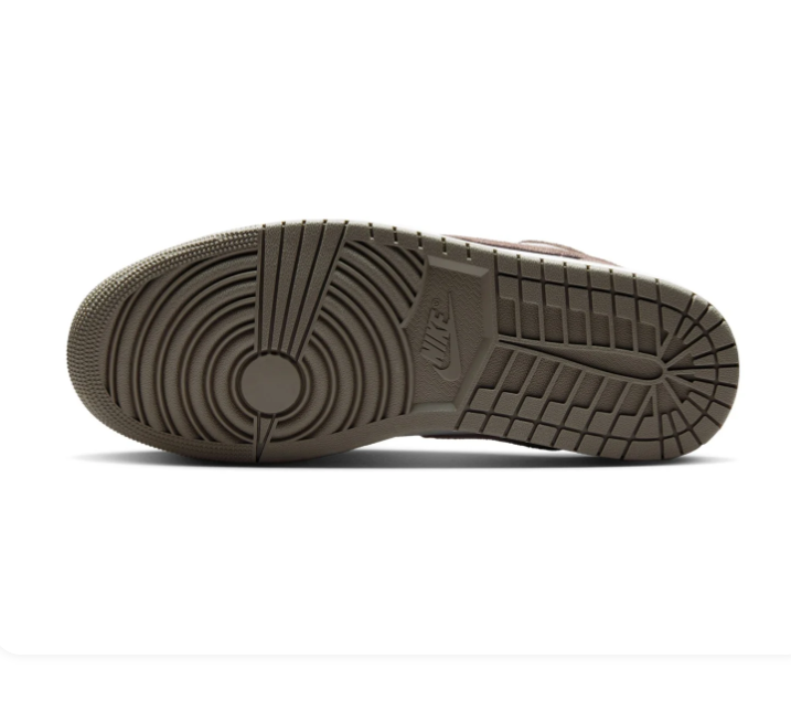 Air Jordan 1 Low 'Latte' Brown Suede & White Sneakers