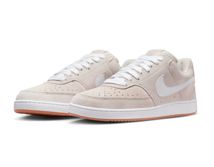 Nike Air Force 1 Low '07 'Pearl White & Gum' All-Over Perforated Suede Tonal White Swoosh & Gum Outsole Premium AF1 Sneakers