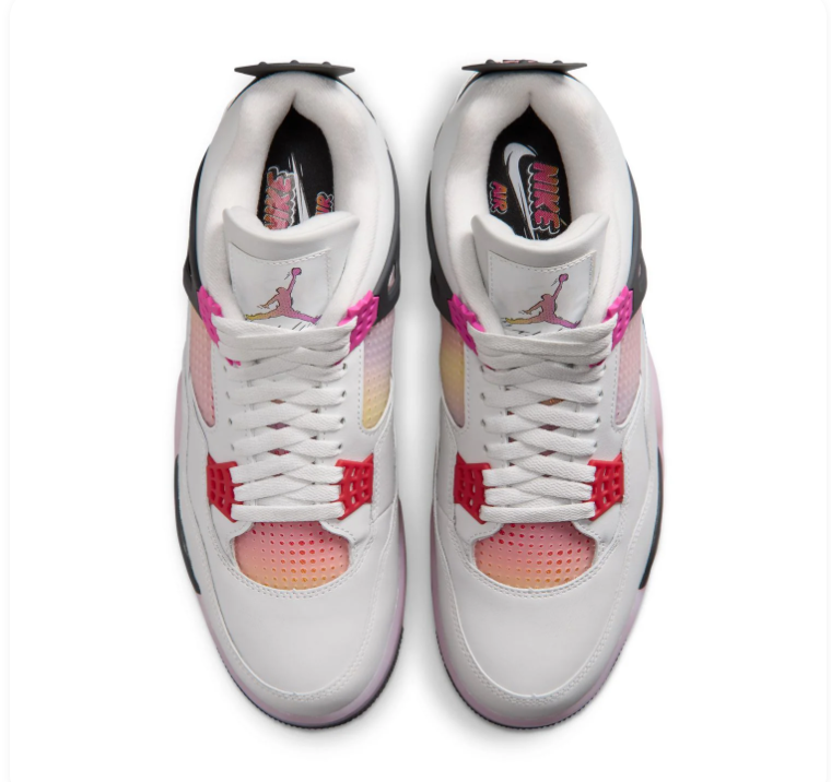 Air Jordan 4 Retro SE 'Pink Blast' White Pink & Fuchsia Sneakers