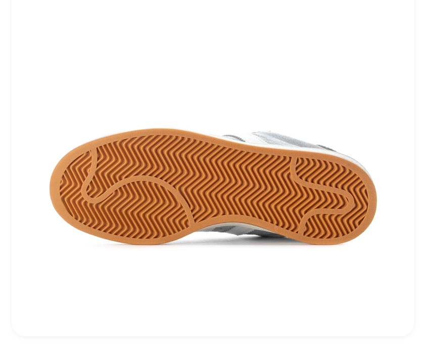Adidas Campus 00s 'Grey & Cloud White' Light Grey Suede, White 3-Stripes, Oval Trefoil Tongue Badge, Off-White Midsole & Gum Outsole Retro Y2K Collegiate Lifestyle Sneakers