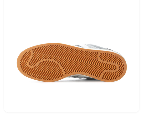Adidas Campus 00s 'Grey & Cloud White' Light Grey Suede, White 3-Stripes, Oval Trefoil Tongue Badge, Off-White Midsole & Gum Outsole Retro Y2K Collegiate Lifestyle Sneakers