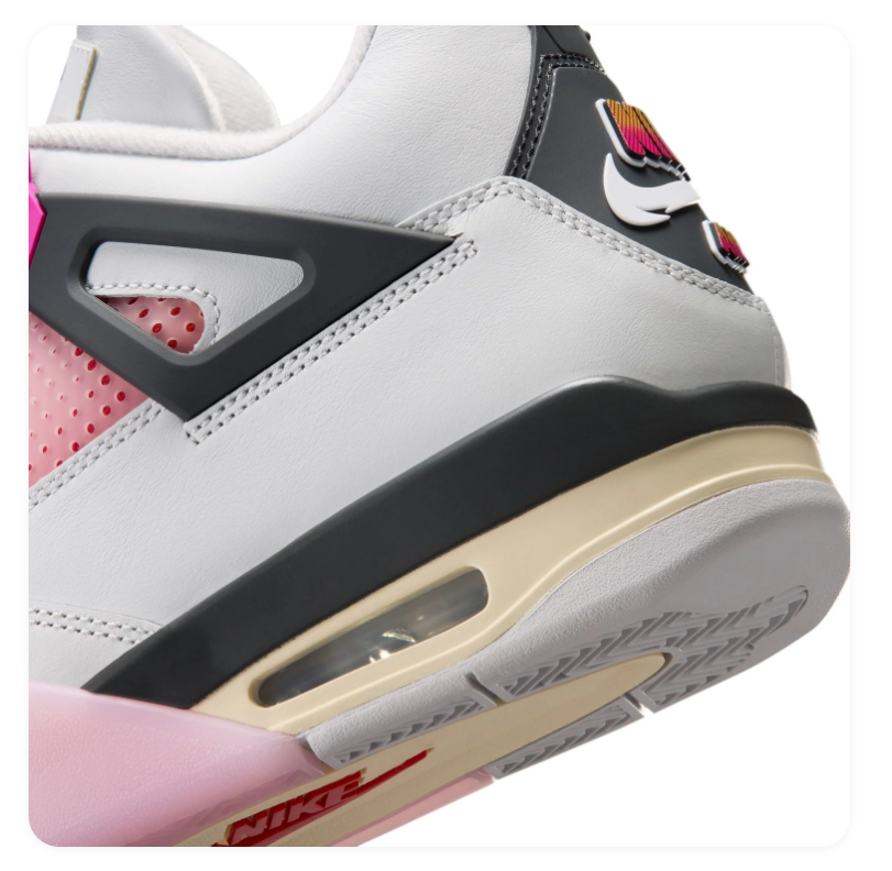 Air Jordan 4 Retro SE 'Pink Blast' White Pink & Fuchsia Sneakers