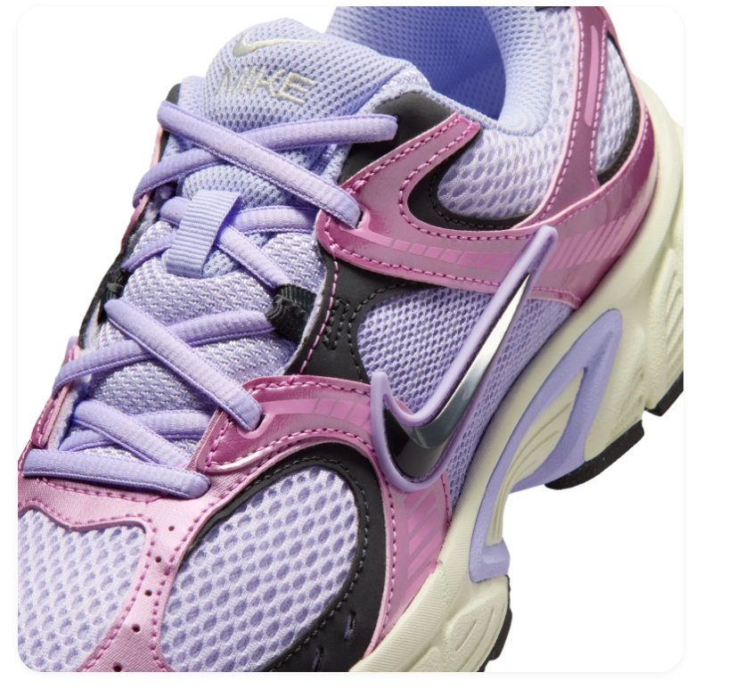 Nike Air Max Muse 'Lilac & Metallic Fuchsia' Purple Mesh, Metallic Pink Leather Overlays, Dark Raisin Swoosh & Chunky Sail Midsole Dreamy Women's Lifestyle Running Sneakers