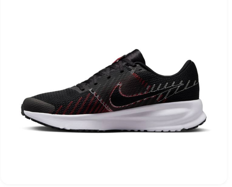 Nike Run Swift 3 'Black & Red' Black Mesh & Red Graphic Lightweight Running Sneakers