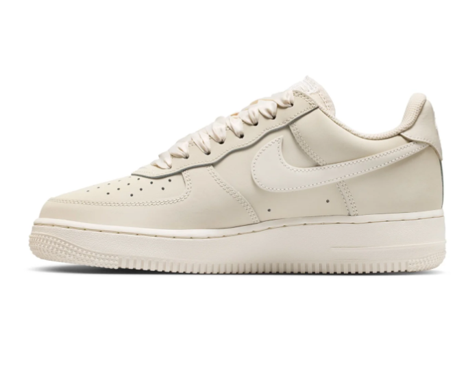 Nike Air Force 1 Low '07 'Sail' Tonal Cream Leather & Satin Lace Luxury Special Edition Sneakers