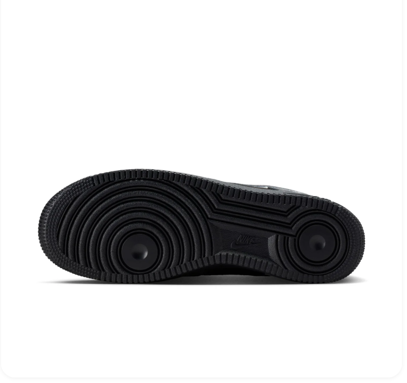Nike Air Force 1 Low '07 'Black & Anthracite' Multi-Material Suede & Leather Cool Grey Swoosh Stealth AF1 Sneakers