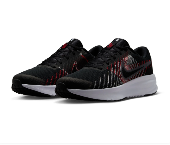Nike Run Swift 3 'Black & Red' Black Mesh & Red Graphic Lightweight Running Sneakers
