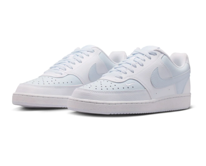 Nike Court Vision Low 'Triple White' All-White Tonal Leather Minimalist Basketball Sneakers