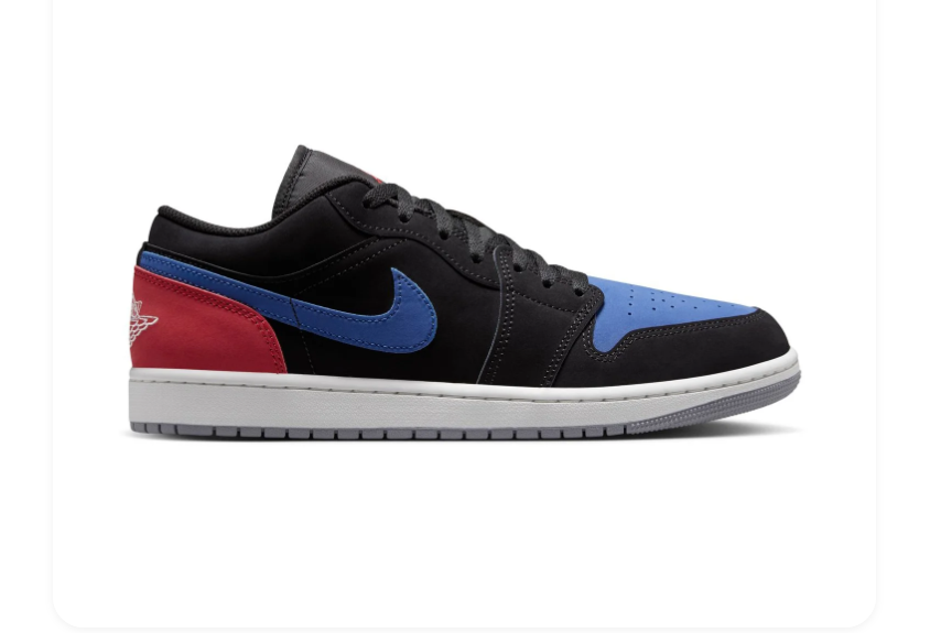 Air Jordan 1 Low 'Top 3' Black Royal Blue & Red Sneakers