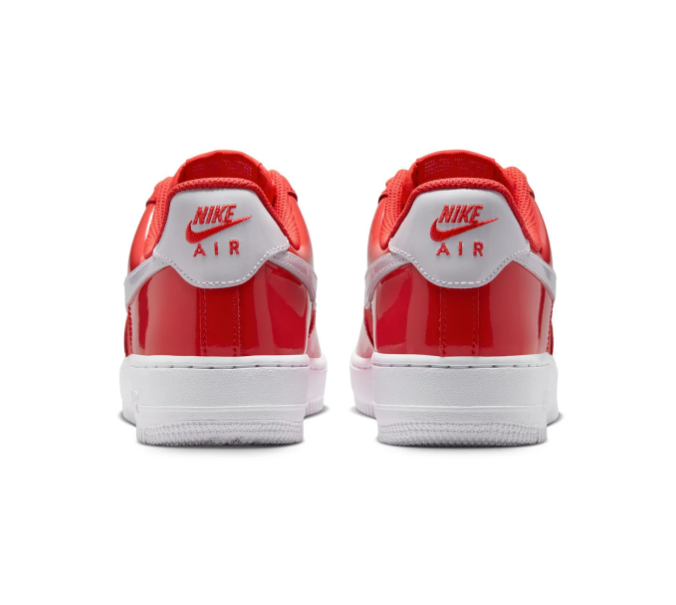 Nike Air Force 1 Low '07 'Habanero Red' Red Leather & White Swoosh Classic Sneakers