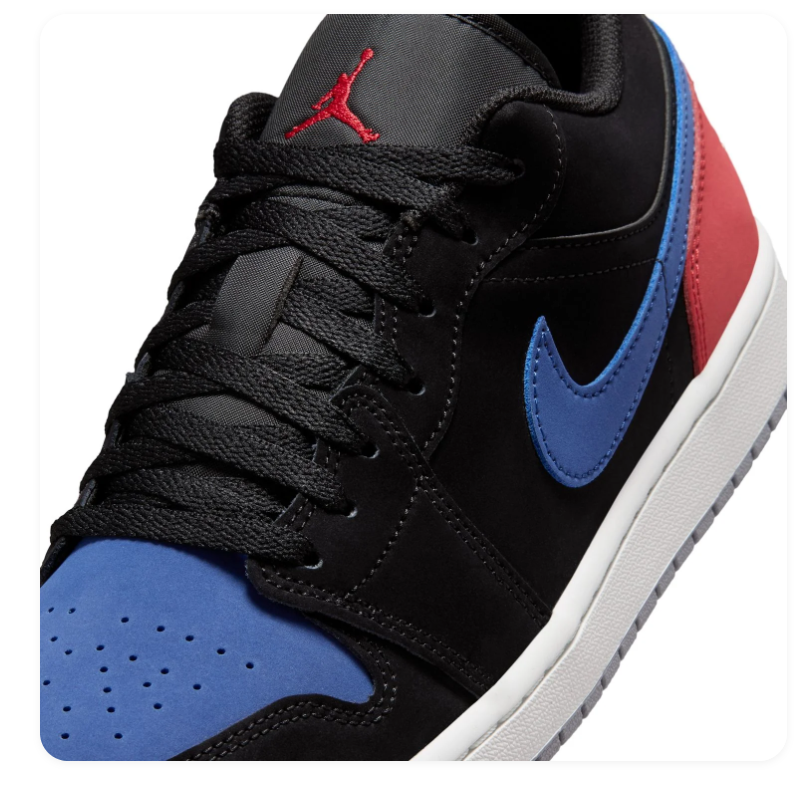 Air Jordan 1 Low 'Top 3' Black Royal Blue & Red Sneakers