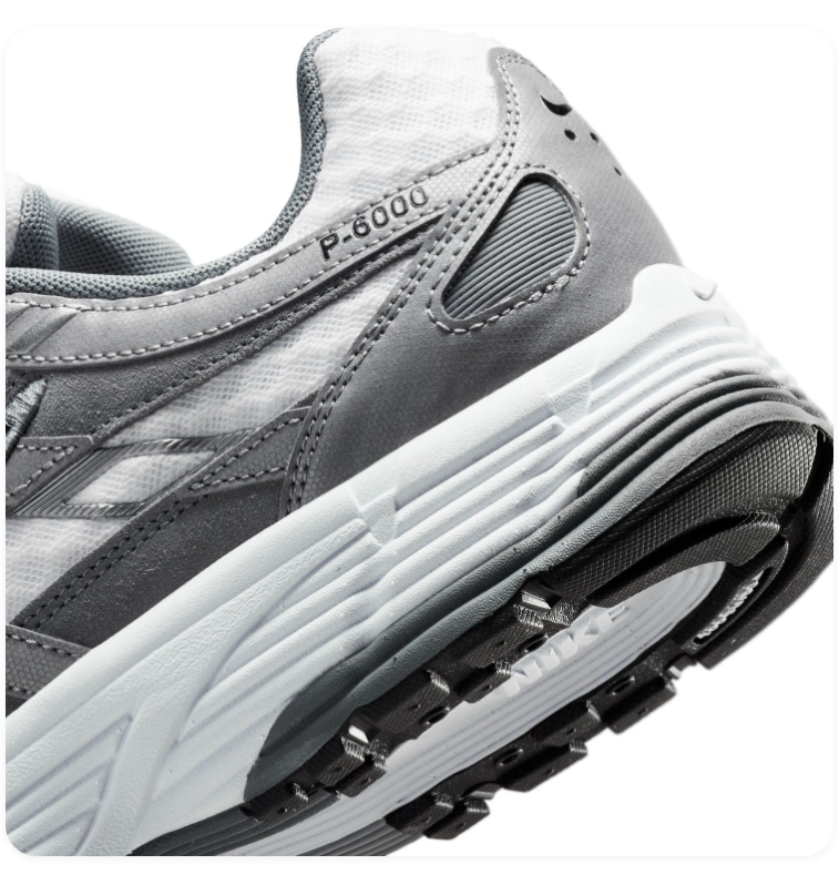 Nike P-6000 'Cool Grey' White & Grey Retro Running Sneakers