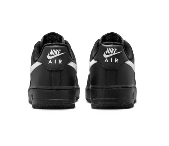 Nike Air Force 1 Low '07 'Black & White' All-Black Leather & White Swoosh Panda Classic AF1 Sneakers