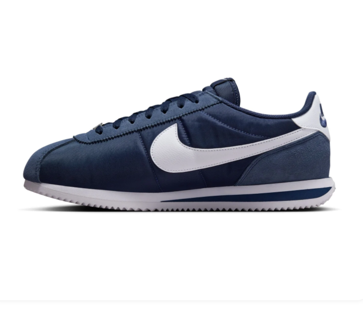 Nike Cortez 'Midnight Navy' Navy Nylon & White Swoosh Retro Classic Sneakers