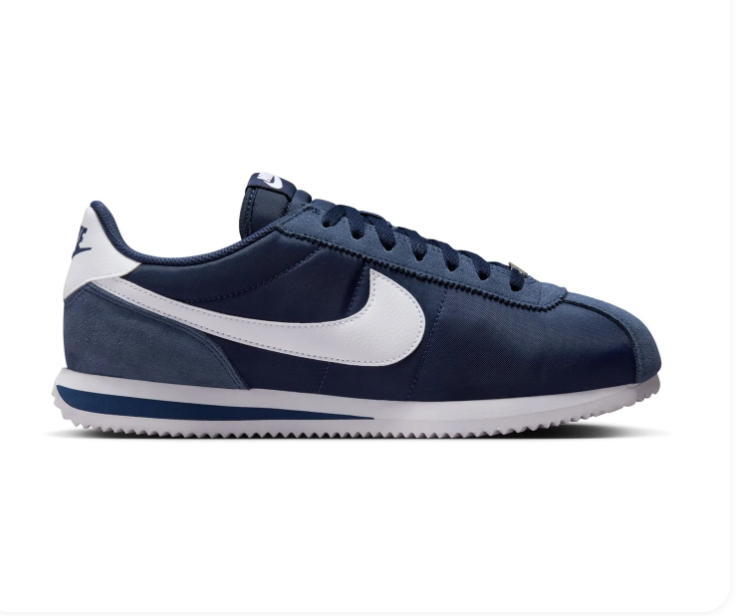 Nike Cortez 'Midnight Navy' Navy Nylon & White Swoosh Retro Classic Sneakers