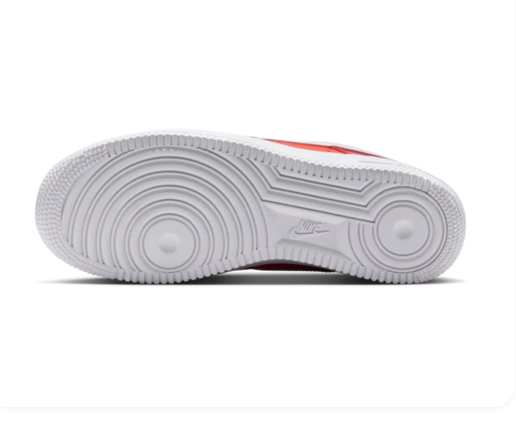 Nike Air Force 1 Low '07 'Habanero Red' Red Leather & White Swoosh Classic Sneakers