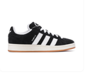 Adidas Campus 00s 'Black & Cloud White' All-Black Suede, White 3-Stripes, Oval Trefoil Tongue Badge, Off-White Midsole & Gum Outsole Retro Y2K Collegiate Lifestyle Sneakers
