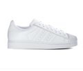 Adidas Superstar 'Triple White' All-White Leather Upper, Tonal White 3-Stripes, White Shell Toe, White Flat Laces, White Cupsole Midsole & White Rubber Outsole Purist Tonal All-White Retro Basketball Lifestyle Sneakers