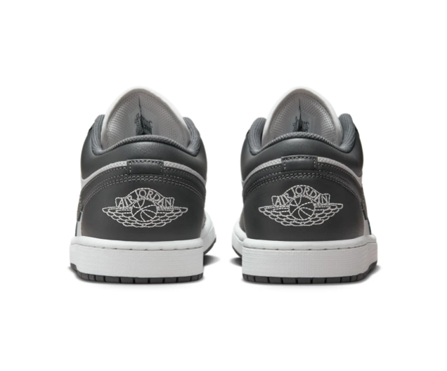 Air Jordan 1 Low 'Shadow Grey' Dark Grey & White Sneakers
