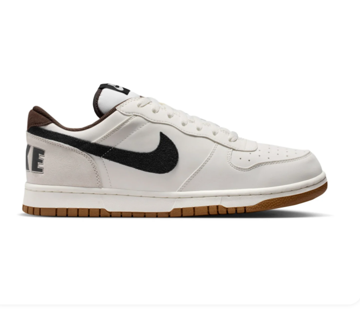 Nike Dunk Low 'Sail & Baroque Brown' Sail Leather, Black Swoosh & Gum Brown Outsole Retro Sneakers