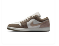 Air Jordan 1 Low 'Latte' Brown Suede & White Sneakers